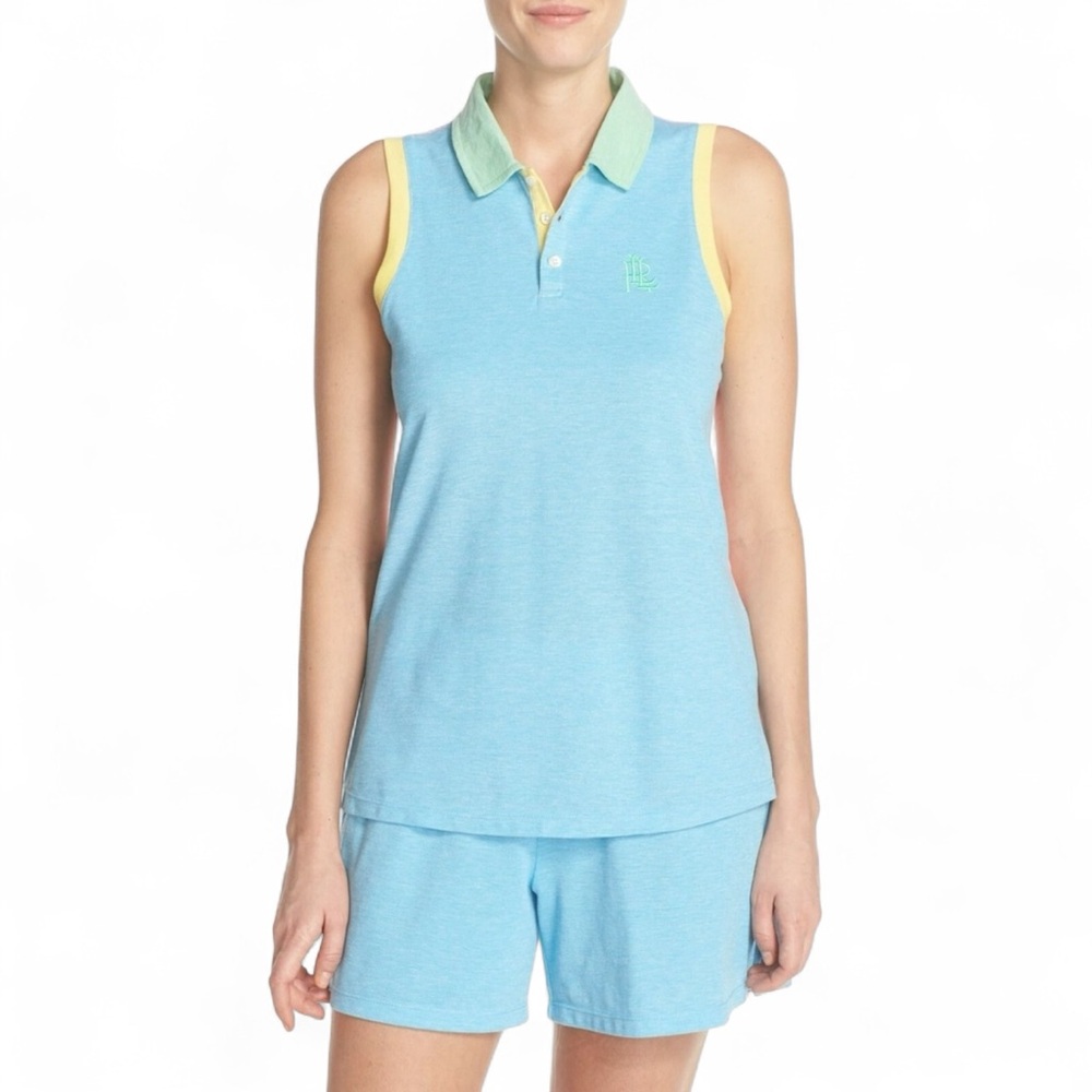 Lauren Ralph Color Block Sleeveless Pajama Top(ONLY) Size XL